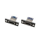 5/20Pcs USB Jack 3.1 Type-C 2Pin 4Pin Female Connector Jack Data Charging Port Small Electrical Charging Base with Fixing Plate
