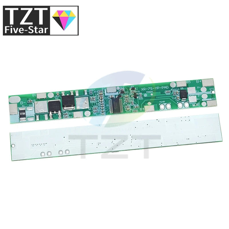 7S 24V 5A 10A BMS Protection Circuit Board Charge Protec Plates Charging Module for Lithium Battery Pack Power Bank E-bike