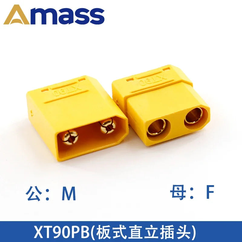Amass XT30 XT60 XT90M/F Connector High Current Male/Female Lithium Battery Charging Gold Plated Plug