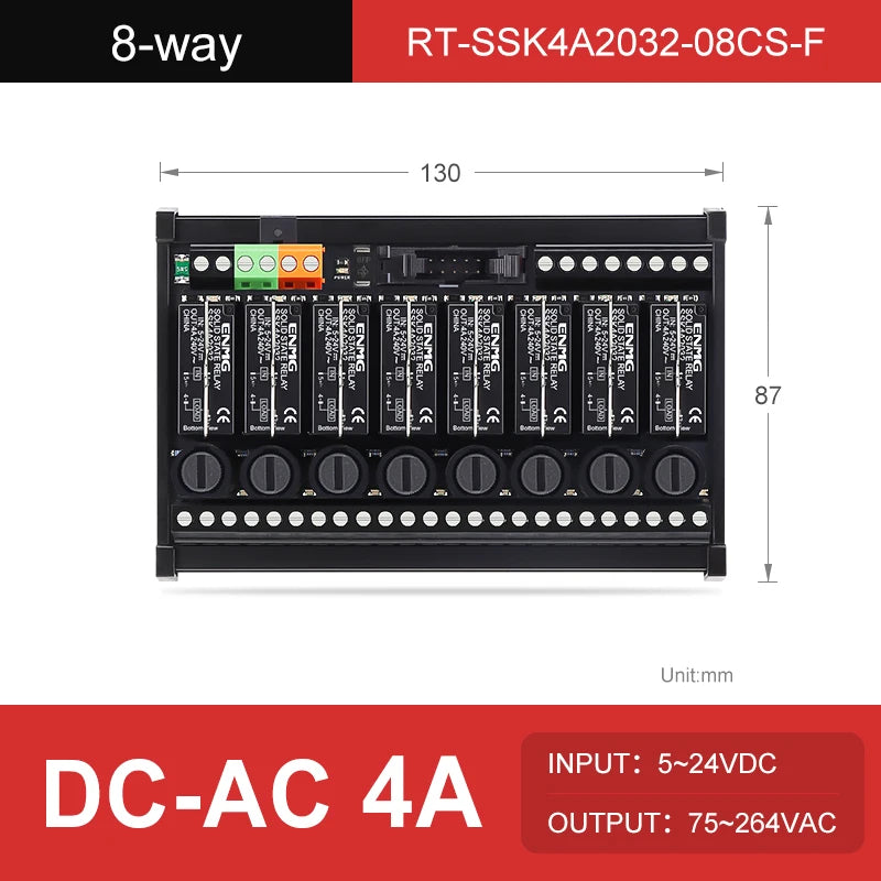 ENMG Solid State Relay Module 5-24V DC Solid State Non-Contact Relay Module DC Control AC/DC 220V Wide Voltage Constant Current
