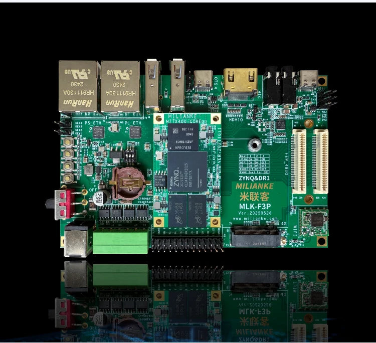 Milianke MLK-F3P-CZ02: Xilinx Zynq-7010/7020 FPGA Board with Dual-Core ARM & Gigabit Ethernet