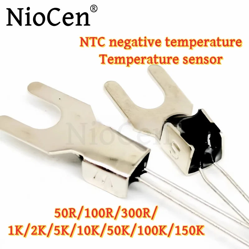 （10pcs）NTC thermistor negative temperature 54 type fork U-shaped 50R 100R 300R 470R 1K 2K 3K 5K 10K 50K 150K
