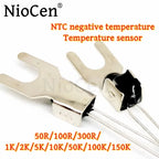 （10pcs）NTC thermistor negative temperature 54 type fork U-shaped 50R 100R 300R 470R 1K 2K 3K 5K 10K 50K 150K