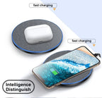 Ultra-Thin Fast Wireless Charger Pad for Samsung Galaxy S25  iPhone 17 16 15 14 13 Pro Max Wireless Induction Charging Station