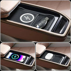 Car Wireless Charger Pad Base USB Cable for iPhone 16 15 14 13 12 Pro Max Samsung Xiaomi Airpods Pro 2 LG Fast Charging Station