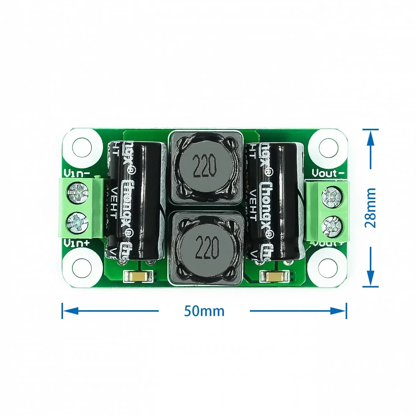 0-50V 4A DC power supply filter board Class D power amplifier Interference suppression board car EMI Industrial control panel a