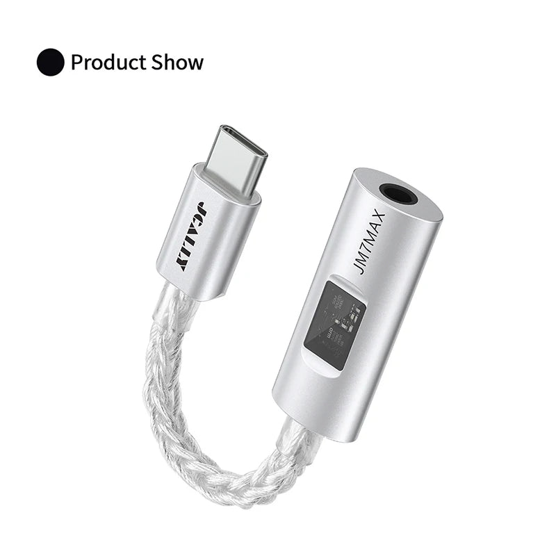 JCALLY JM7 Max TypeC/Light-ning To 3.5mm Digital Audio Cable DAC CX31993 For Android/Apple Adapter Decode Amp 32bit/384KHz