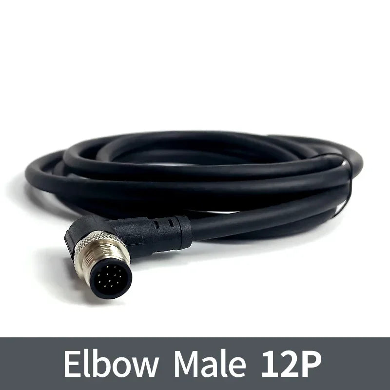2Meters M12 sensor connector waterproof cable plug Male&Female 4 5 8 12Pin PVC Integrated injection molding M12 connectors