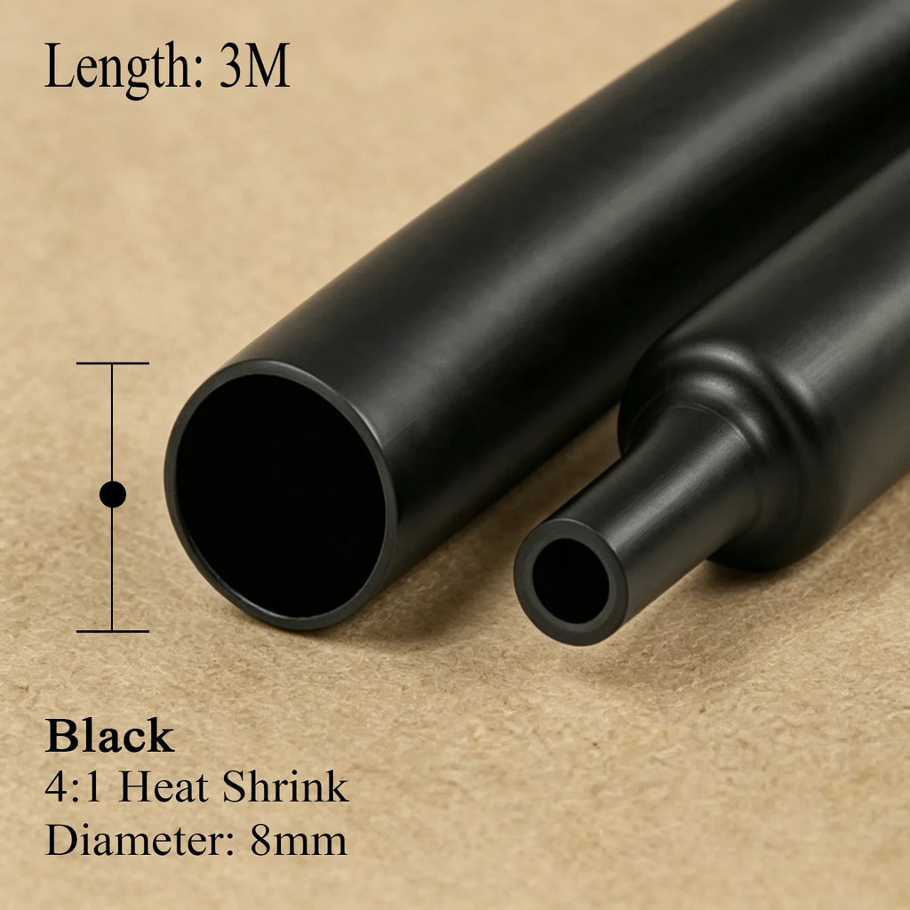 3/1 Meter 4/1 Heat Shrink Tube Thicken With Glue Dual Wall Tubing Diameter 4mm/6mm/8mm/12mm/16mm/20mm/24mm/32mm