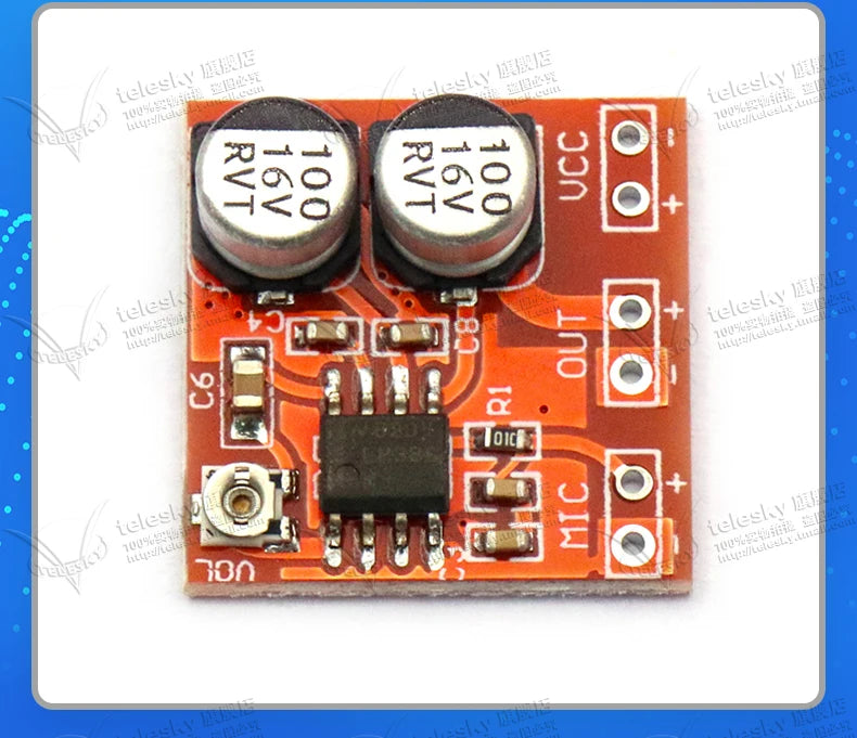 LM386 electret microphone amplifier board / microphone amplifier / without potentiometer DC4-12V