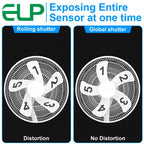 ELP AR0234 Global Shutter USB Camera 1080P 90fps Wide Angle No Distortion UVC Mini Webcam for Golf High Speed Sport PC