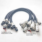 3Pin GX20 Male to Female Aviation Plug with Wire 2Pin~12Pin Male Female Docking Extension Cable M20 Revolving Female Power Cord