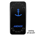 Waterproof Rocker Switch with Blue LED | 12V/24V Latching & Momentary (SPST/ DPDT) | for Marine, UTV, ATV, RZR, Automotive