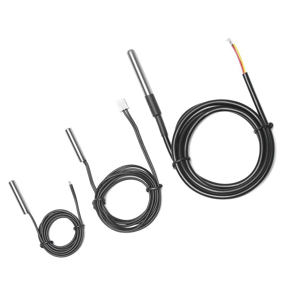 0.5/1/2/3/5/10m Temperature Sensor Accessories B3950 10K Waterproof Digital Thermal Probe DS18B20 Cables NTC Thermistor Cable
