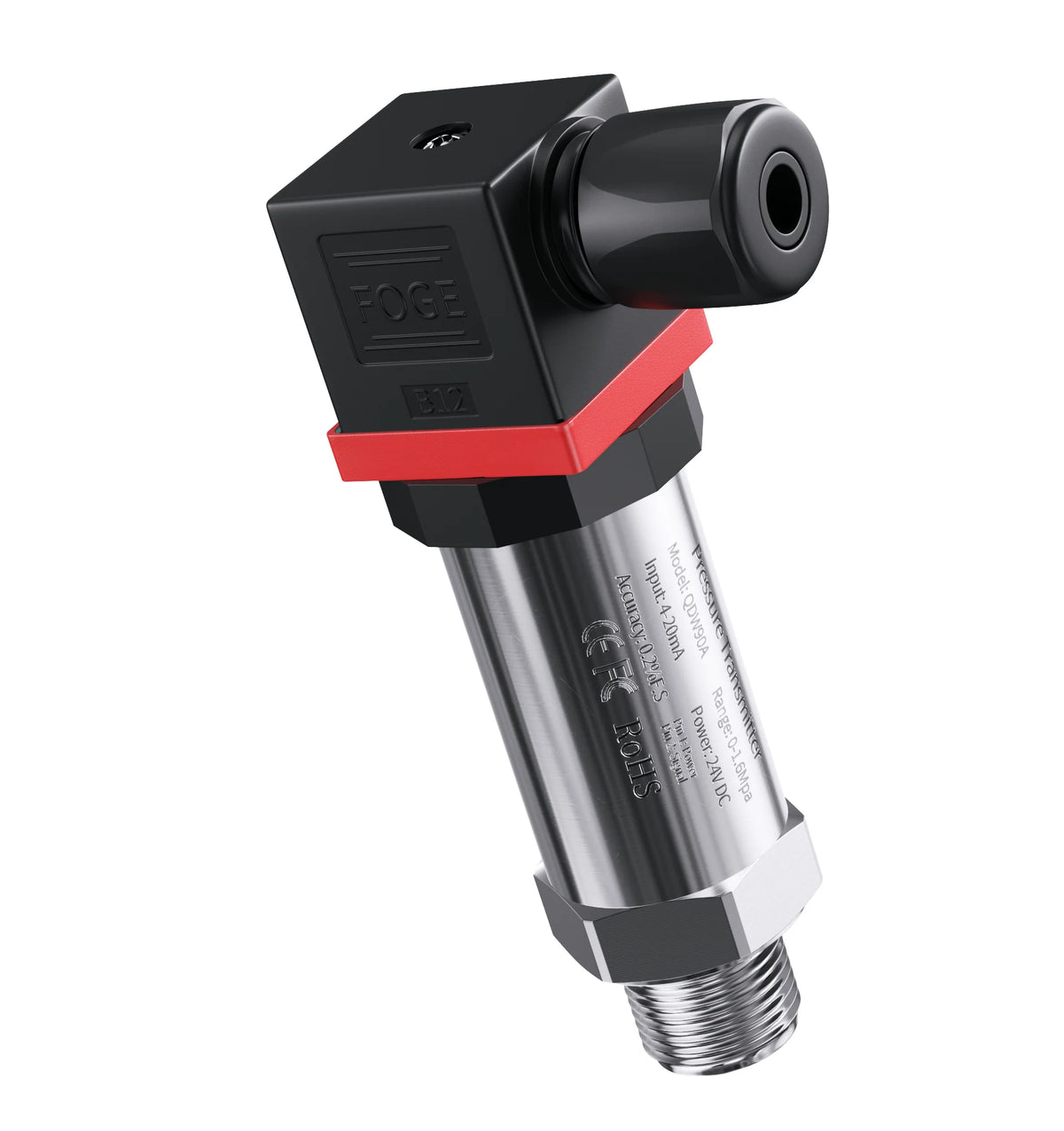 4-20mA Pressure Transmitter Sensor 0.1bar/10bar/145psi 0-60Mpa 0-10V Pressure Transducer Sensor M20*1.5 Pressure Transmitter