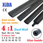 1Meter 4:1 Heat Shrink Tube With Glue Thermoretractile Heat Shrinkable Tubing Dual Wall Heat Shrink Tubing 6 8 12 16 24 40 52 72