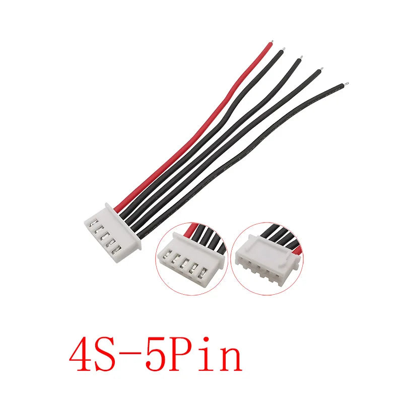 5Pcs JST-XH 2.54mm Pitch 1/2/3/4/5/6/7S Balancer Cable 22AWG Silicone RC Lipo Battery Balancer Charger Plug Wire Connector