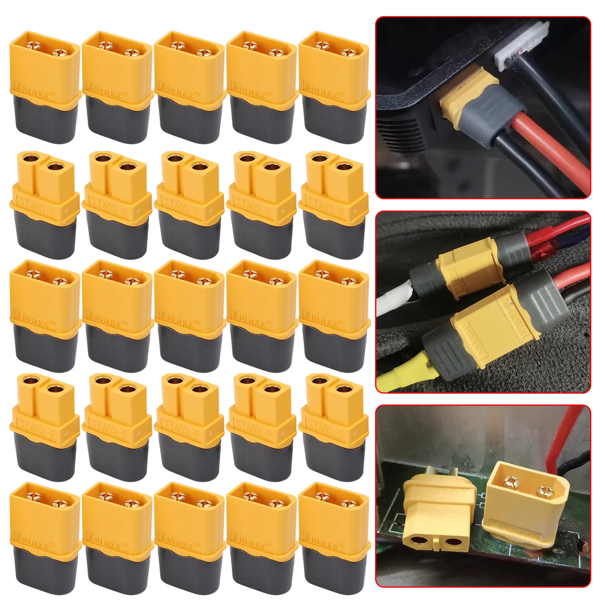 1-40PCS XT60 Battery Connector Male & Female Bullet Connector Plugs with Sheath Housing for RC Battery Motor FPV XT-60 Adapter
