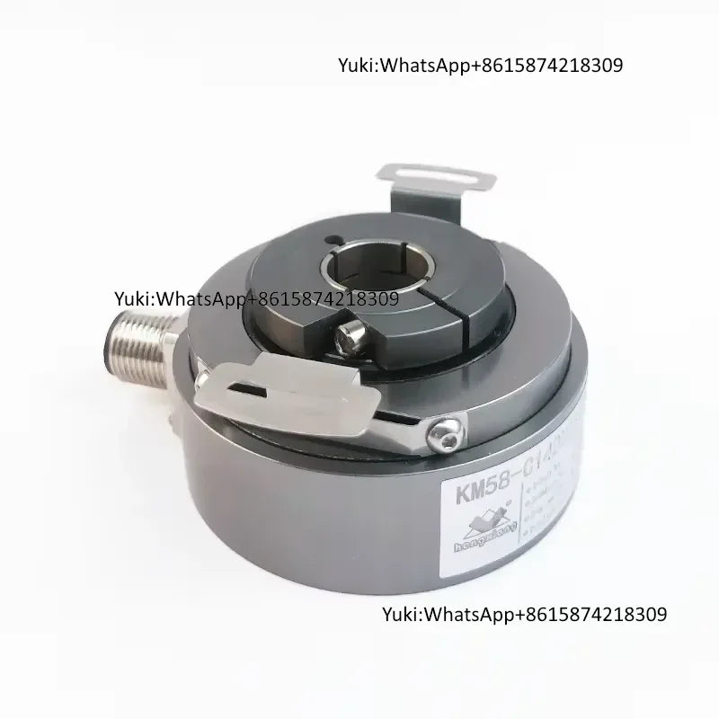 HENGXIANG KJ58 Gray Code Absolute Encoder 12bits Single Turn Hollow Shaft IP65 Protection DC5V-30V 58mm OD Spring Plate Mount