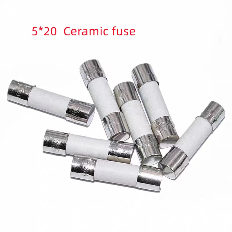 10pc/lot One Sell 5*20mm 6*30mm Fast Blow Tube Fuses mm 250V 0.1A 0.2A 0.3A 0.4A 0.5A 0.63A 0.75A 0.8A 1A AMP Fuse Ceramic Fuse