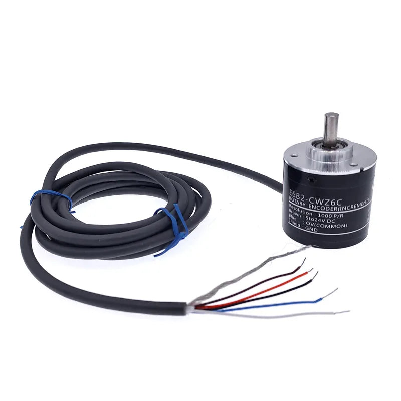 E6B2CWZ6C Rotary Encoder 1500 18000 2000 2048 2500 P/R 5-24V DC NPN Output Rotary Switch with 2m Lin