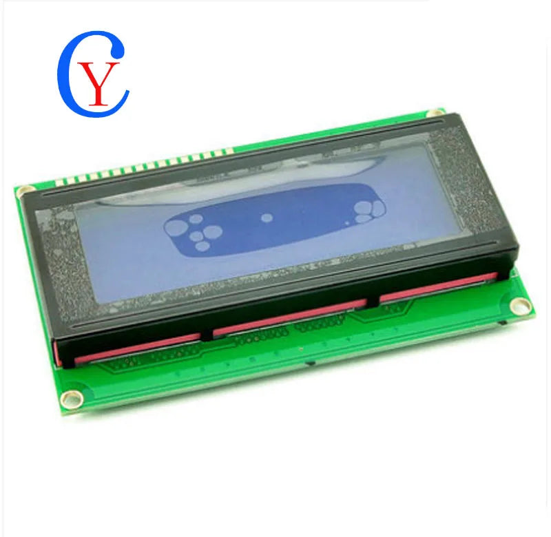 5V LCD Dots 2004 20X4 Display Blue Yellow Screen LCD2004+I2C Board English Russian Cyrillic Font For 3D Printer IIC Adpater