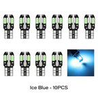 10PCS W5W T10 LED Bulbs Canbus 5730 8SMD 12V 6000K for Car Turn Signal Reading Brake Trunk Hood Width Clearance Lights
