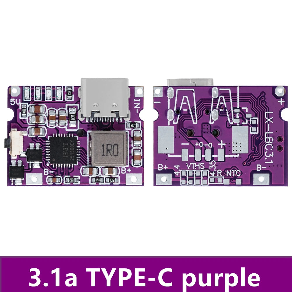 IP5310 Type-C USB-a 5V 3.1A Boost Converter Step-Up Power Module Power Bank Accessories With Switch LED Indicator