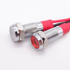 5pcs 6mm Metal Indicator Light LED Warning Signal Lamp Pilot With Wire 3V 5V 6V 12V 24V 220V Red Orange Blue Green White