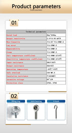 S Beam Column S-Type Tension Compression Load Cell 5kg-500kg with 96x48mm 5 LED Indicator, 2.0mV/V, 220V Panel Meter
