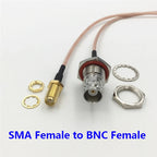 1Pcs SMA / RP-SMA Male / Female Plug to BNC Female with Nut Bulkhead Jack Extend RG316 RF Coaxial Cable Connector 10cm to 2M