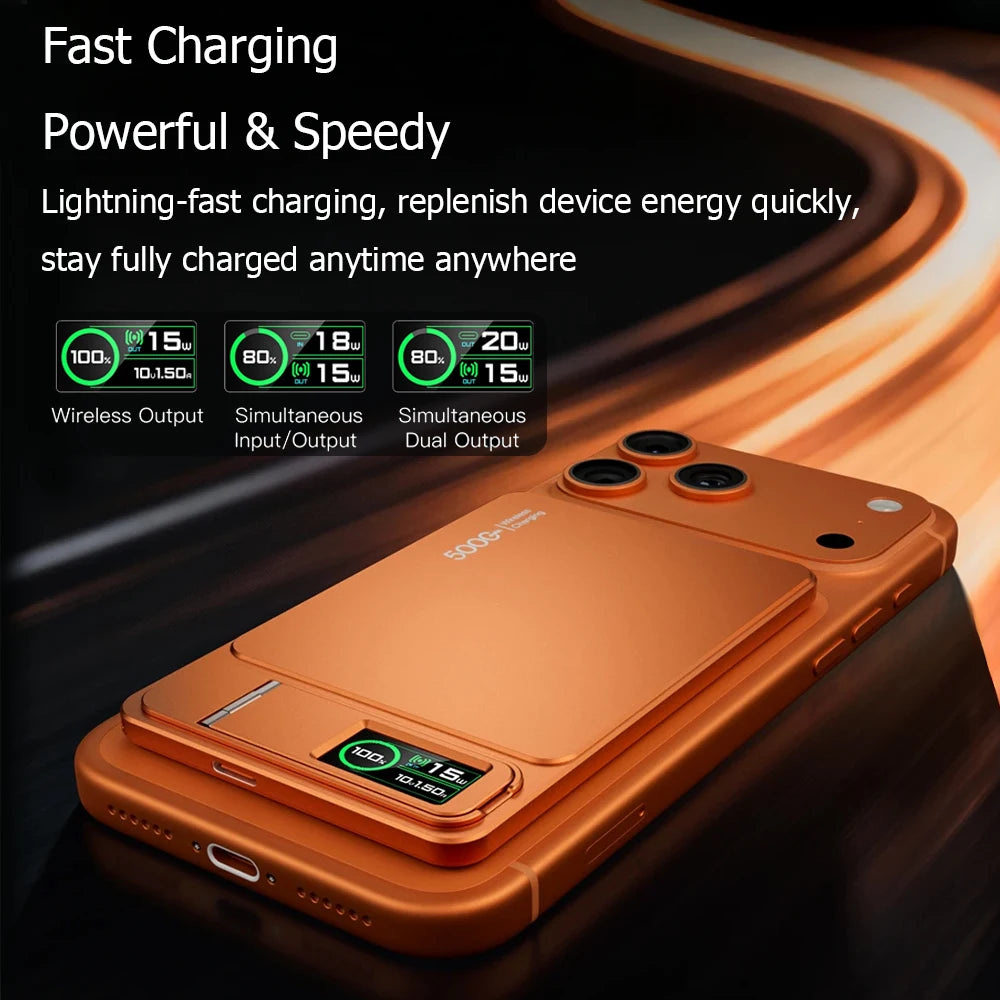 10000mAh Slim Power Bank for MagSafe,Magnetic Wireless 20W Fast Charging Portable External Battery For iPhone 12-17 Pro Samsung