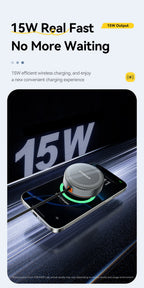 Essager 15W 3 in 1 Magnetic Wireless Charger With 96cm Retractable Type-C Cable For iPhone 16 15 14 13 Pro Max Airpods Watches
