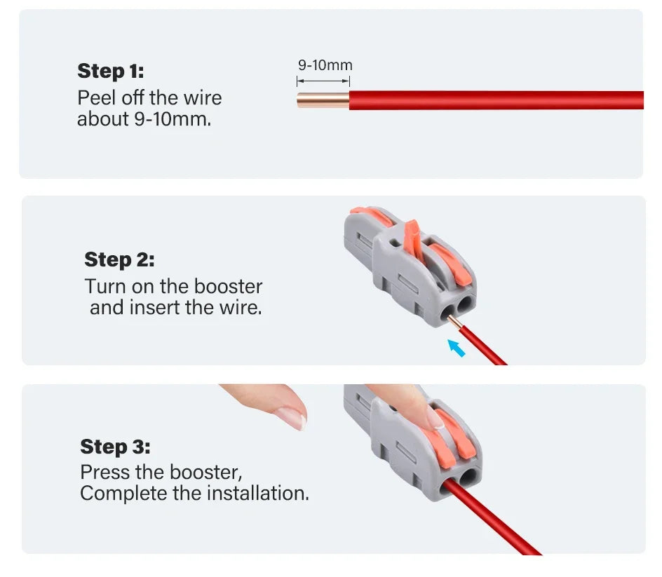 5pcs/lot Splitter Cable Push-in Lever Connection Terminal Block 1 In Multiple Out Combined Compact Quick Splice Wire Connector