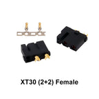 2+2 XT30 Model Aircraft Plug XT30PB/XT30PW 2+2 Lithium Battery Charging Connectors 4pin Male Female High Current for New Energy