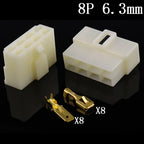 1Set 6.3mm 1/2/3/4/6/8/12P/14 pin Automotive 6.3 Electrical wire Connector Male Female cable terminal plug Kits ebike car