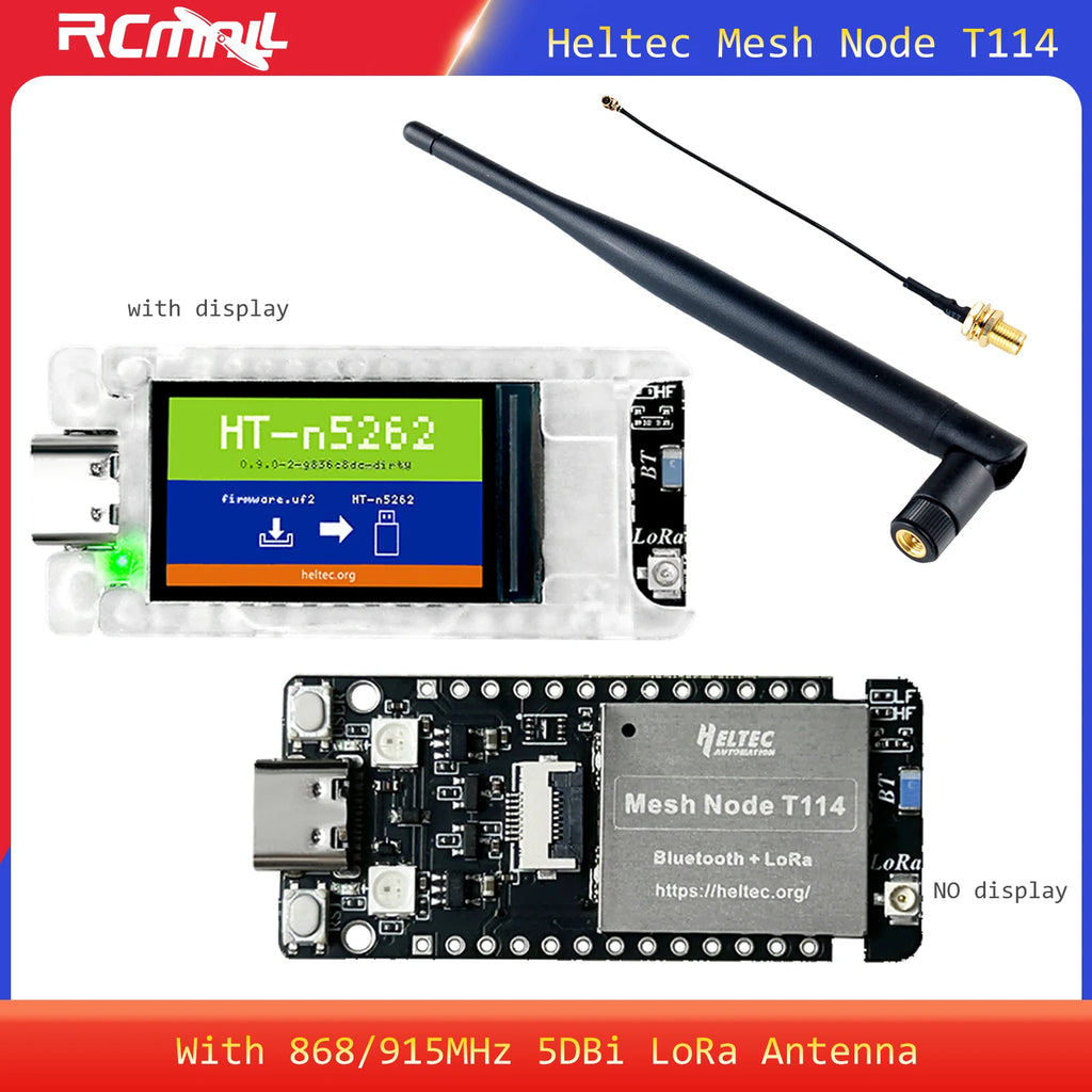 Heltec Mesh Node T114 LoRa BLE 868MHz 915MHz nRF52840 SX1262 TFT Display Low Power Positioning Devboard for Arduino Meshtastic