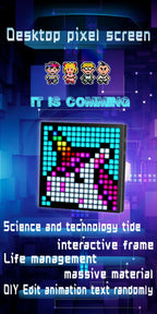 LED Pixel Matrix Bluetooth Smart Display 64x64 RGB Digital Lamp Panel DIY Art Display Gaming Anime Room Decor Frame APP Control