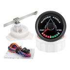 52mm 0-190ohm Waterproof Boat Marine Rudder Angle Indicator With Rudder Angle Sensor 7 color Backlight for Car Truck 12V/24V