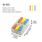 Mini Fast Wire Connectors Universal Compact Lever Nut Crimp Splitter Push-in Electrical Conductors Home Wiring Terminal Block