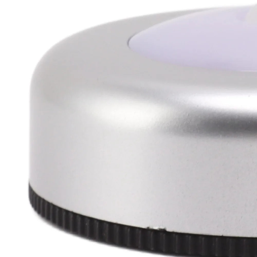 2 Pack Energy Saving Motion Sensor Night Light Battery Powered Small LED Induction Lamp White Light Round Sensing Lamp Drawer