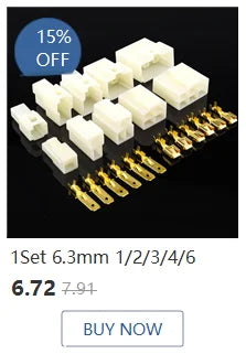 1Set 6.3mm 1/2/3/4/6/8/12P/14 pin Automotive 6.3 Electrical wire Connector Male Female cable terminal plug Kits ebike car