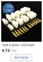 1Set 6.3mm 1/2/3/4/6/8/12P/14 pin Automotive 6.3 Electrical wire Connector Male Female cable terminal plug Kits ebike car