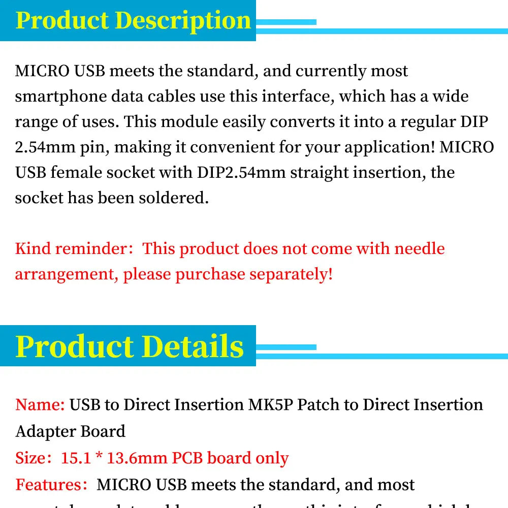 Micro Mini USB USB A Male USB 2.0 3.0 A Female USB B Connector Interface to 2.54mm DIP PCB Converter Adapter Breakout Board