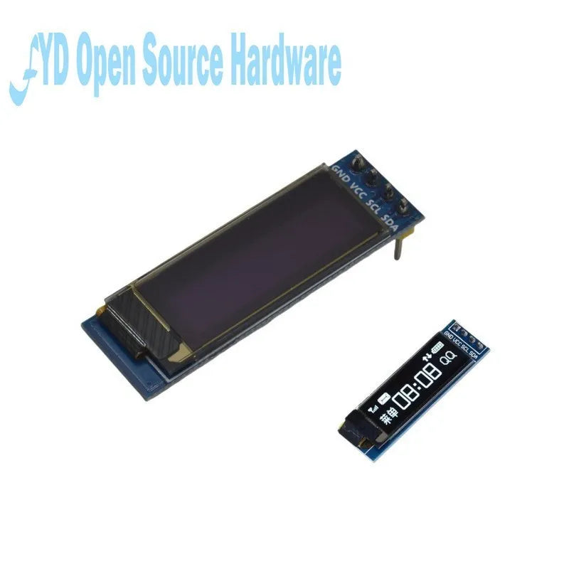0.91 Inch 128x32 IIC I2C White / Blue OLED LCD Display DIY Module SSD1306 Driver IC DC 3.3V 5V 