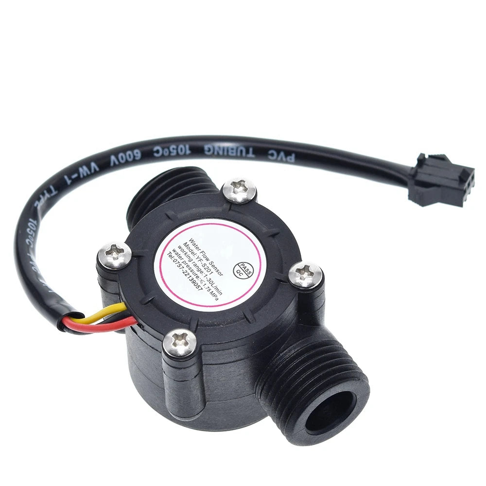 1/2/5pcs TZT Water flow sensor flowmeter Hall flow sensor Water control 1-30L/min 2.0MPa YF-S201