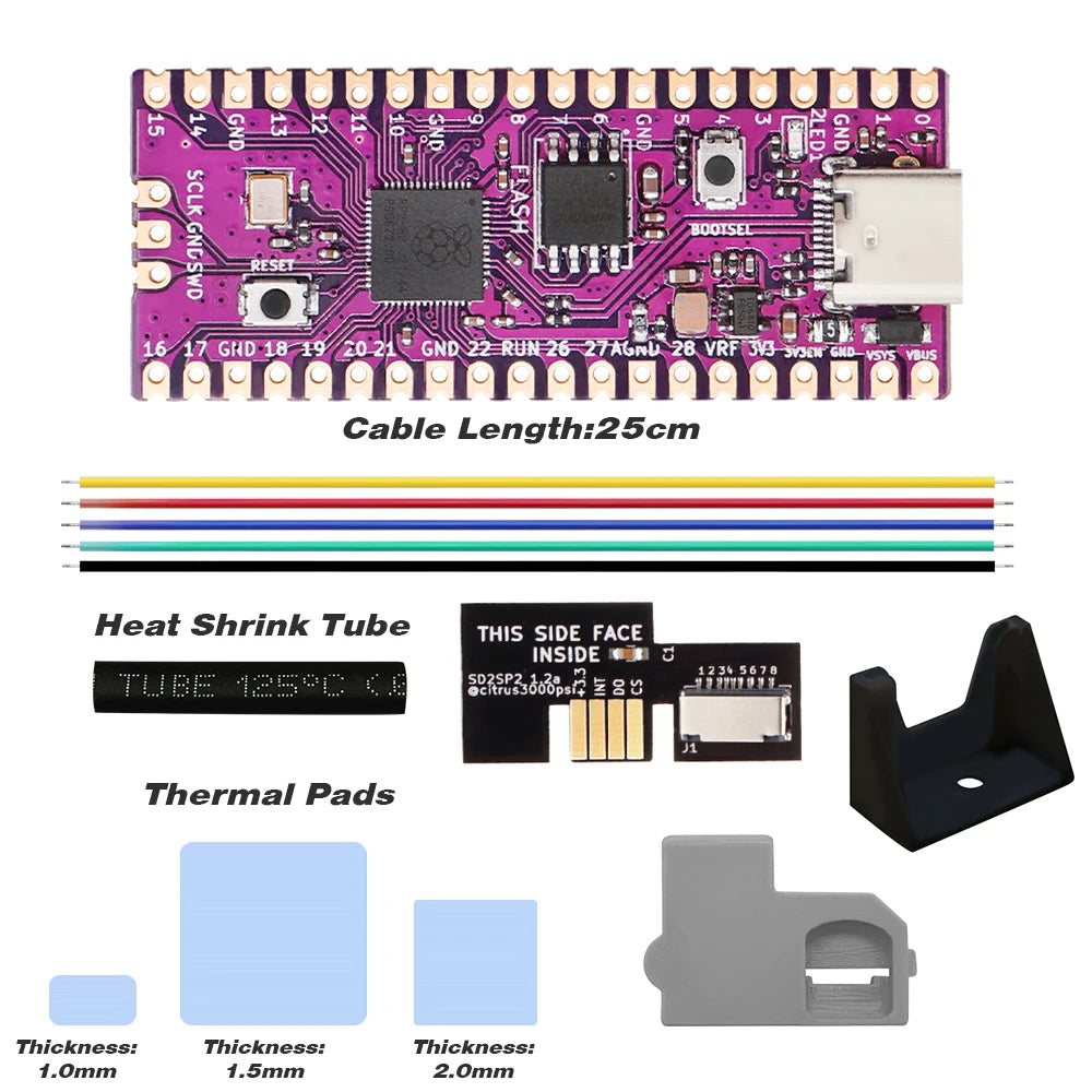 Raspberry Pi Pico Board Picoboot RP2040 Dual-Core 264KBSRAM and 16MB Flash Microcomputers High-Performance Cortex-M0+ Processor
