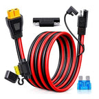 CHCH XT60 To SAE Connector, 10AWG XT60 Connector Extension Cable With Inline 15A/20A Fuse, Heavy Duty Pure Copper Female Termina