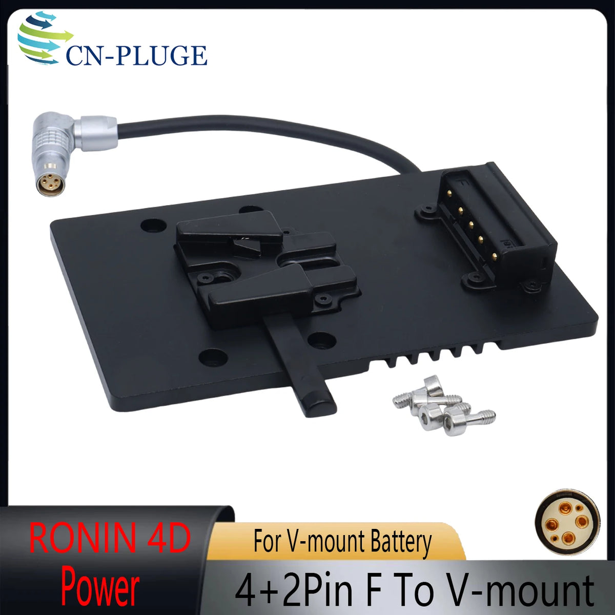 DJI Ronin 4D Camera V-Mount Battery Board To 1B 4+2Pin Female Plug