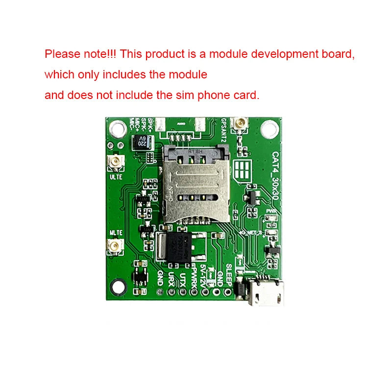 SIM7600E SIM7600G SIM7600SA Development Core Board SIMCOM 4G LTE CAT1 Module Support GNSS 4G Modem With Antenna Breakout Kit
